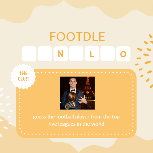 Footdle Wordle 🕹️ Online Game - Top 5 Leagues